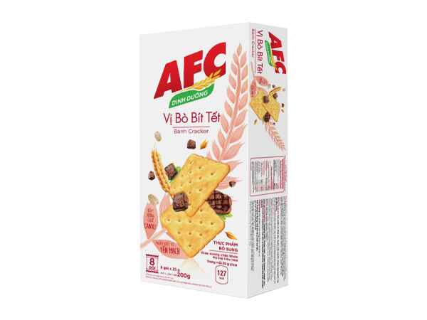 PiMart - BÁNH AFC VỊ BÒ BÍT TẾT HỘP 100G